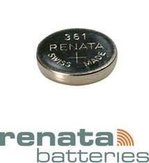 BA361 = Battery - Renata Mercury Free Watch #361 (SR721W) (Pkg of 10)