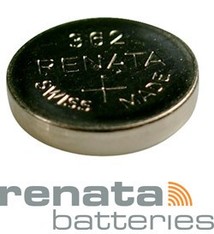BA362 = Battery - Renata Mercury Free Watch #362 (SR721SW) (Pkg of 10)