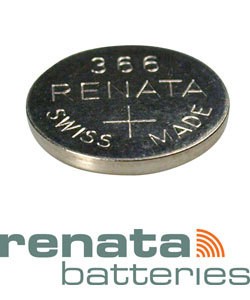 BA366 = Battery - Renata Mercury Free Watch #366 (SR1116SW) (Pkg of 10)