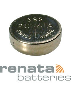 BA392 = Battery - Renata Mercury Free Watch #392 (SR41W) (Pkg of 10)