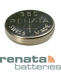BA350 = Battery - Renata Mercury Free Watch #350 (Pkg of 10)