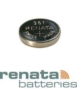 BA361 = Battery - Renata Mercury Free Watch #361 (SR721W) (Pkg of 10)