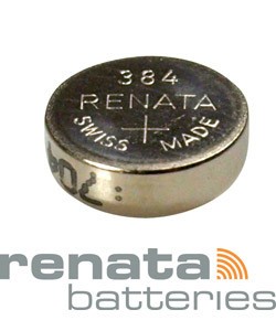 BA384 = Battery - Renata Mercury Free Watch #384 (SR41SW) (Pkg of 10)