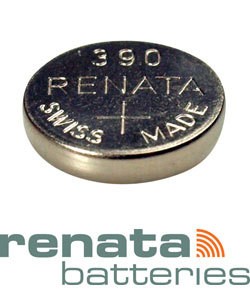 BA390 = Battery - Renata Mercury Free Watch #390 (SR1130SW) (Pkg of 10)