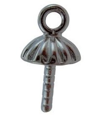 972S-06 = Sterling Silver Screw Eye 5mm Cup with .043'' ID Ring (Pkg of 5)