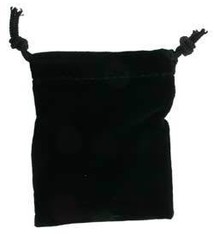 DBX2202 = POUCHES - VELVET POUCH 2-3/4''x3'' BLACK (DOZEN)