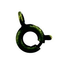 911AB-04 = Antique Brass Spring Ring 6mm with Open Ring (Pkg of 10)