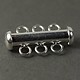 5000S-03 = Polished Tube Clasp with 3 Rings Sterling Silver 4.3x22mm (Each)