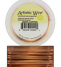 WR33520 = Artistic Wire Spool BARE COPPER 20GA 15 YARDS
