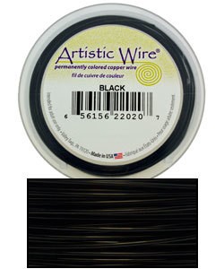 WR30230 = Artistic Wire Spool BLACK 30GA 50 YARDS