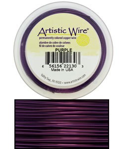 WR31824 = Artistic Wire Spool PURPLE 24GA 20 YARDS