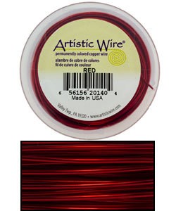 WR32026 = Artistic Wire Spool RED 26GA 30 YARDS