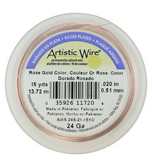 WR32124 = Artistic Wire Spool ROSE GOLD 24ga 15 yards