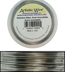 WR33822 = Artistic Wire Retail Spool Stainless Steel 22ga (15 yds)