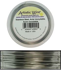 WR33822 = Artistic Wire Retail Spool Stainless Steel 22ga (15 yds)