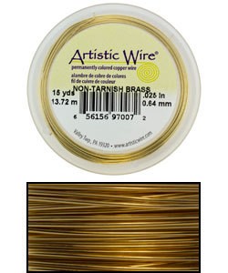 WR33618 = Artistic Wire Spool TARNISH RESISTANT BRASS 18GA  10YARDS