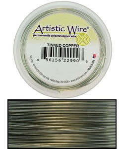 WR33728 = Artistic Wire Spool TINNED COPPER 28GA 40 YARDS