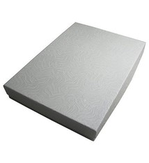 DBX2875W = BOXES - COTTON FILLED WHITE SWIRL  7-1/8'' x 5-1/8'' x 1-1/8''  CASE 100