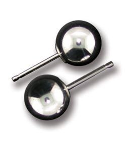 917S-07 = Ball Earring Sterling Silver 7mm No Backs (Pair)