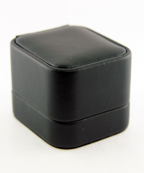 DBX5841 = Black Leatherette Round Corner Earring Box (EACH)