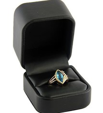 DBX5831 = Black Leatherette Round Corner Ring Box (EACH)