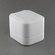 DBX5831W = White Leatherette Round Corner Ring Box (EACH)