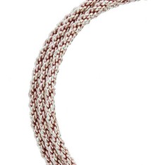 WR48111 = Braided Rose Gold Color Artistic Wire 2.6mm 2.5 Foot Coil