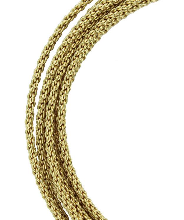 WR48312 = Braided Tarnish Resistant Brass Color Artistic Wire 1.6mm 5 Foot Coil