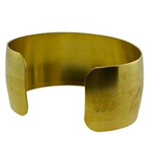 MSBR1014 = Brass Bracelet Cuff Domed 1'' Wide