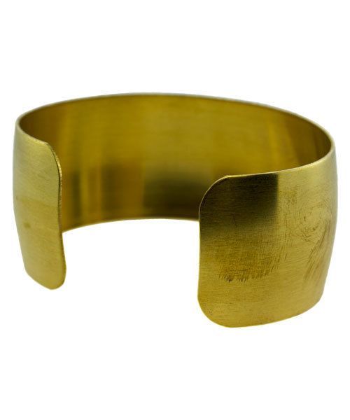 MSBR1014 = Brass Bracelet Cuff Domed 1'' Wide