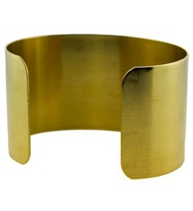 MSBR1005 = Brass Bracelet Cuff Flat 1-1/2'' Wide