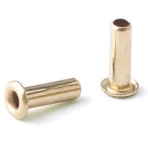 CCBR2005 = BRASS EYELETS 1/16''dia x 3/16''long for RIVET TOOL (50pcs)