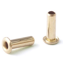 CCBR2005 = BRASS EYELETS 1/16''dia x 3/16''long for RIVET TOOL (50pcs)