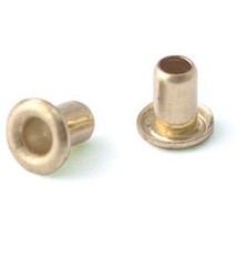 CCBR2002 = BRASS EYELETS 1/16''dia x 3/32''long for RIVET TOOL (50pcs)