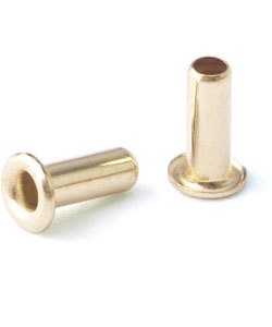 CCBR2004 = BRASS EYELETS 1/16''dia x 5/32''long for RIVET TOOL (50pcs)