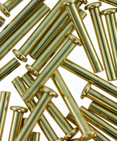 CCBR1038 = BRASS RIVETS 1/16''dia x 7/16''long for RIVET TOOL (50pcs)