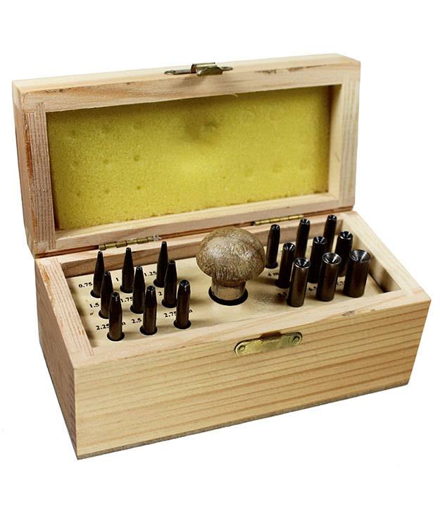 53.189 = Bezel Setting Punch Set 18pcs Plus Handle