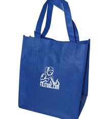 FDJ-BAG02 = Blue Canvas Shopping Tote with FDJ Imprint 14.5''x13''x10''