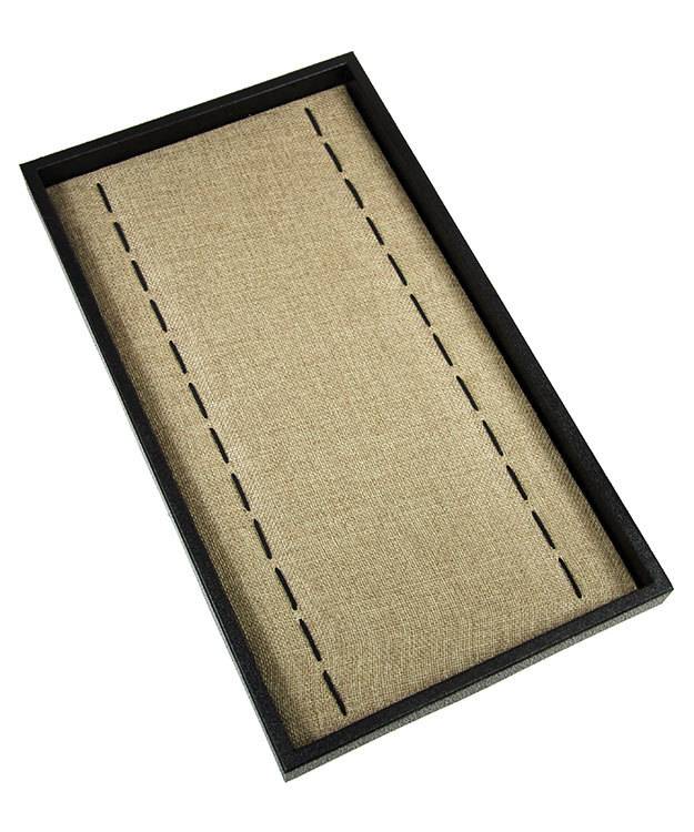 DBR3640 = Burlap  Bracelet/Watch Tray Insert 14-1/8'' x 7-1/2'' wide