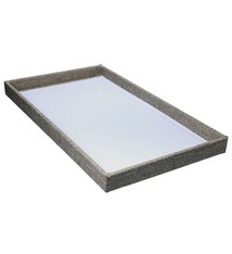 DTR3000 = Burlap Covered Display Trays 14-7/8 x 8-3/8 x 1'' deep