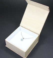 DBX3051 = Burlap Deluxe Magnetic Combination Box 3-3/8'' x 3-3/8'' x 1-3/8'' (Each)