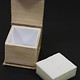 DBX3050 = Burlap Deluxe Magnetic Ring Box 1-7/8'' x  2-1/4'' x 1-1/2'' (Each)