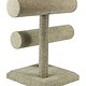 DBR3181 = Burlap Double Bar Bracelet Stand 10''W x 8-1/8''H