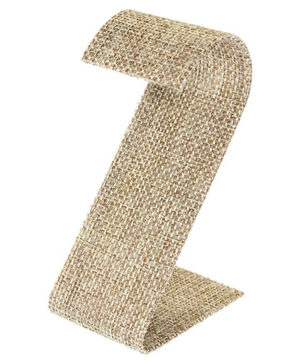DER3293 = Burlap Double Earring Stand 1-1/2 x 2-1/8 x 3-1/4 (Pkg of 3)