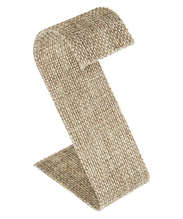 DER3293 = Burlap Double Earring Stand 1-1/2 x 2-1/8 x 3-1/4 (Pkg of 3)