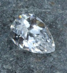 CZPR10X7 = Cubic Zirconia Pear Shape 10x7mm (Pkg of 2)