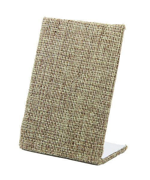 DER301 = Burlap Earring Display 2-1/2'' wide x 3-1/2'' high (Pkg of 3)