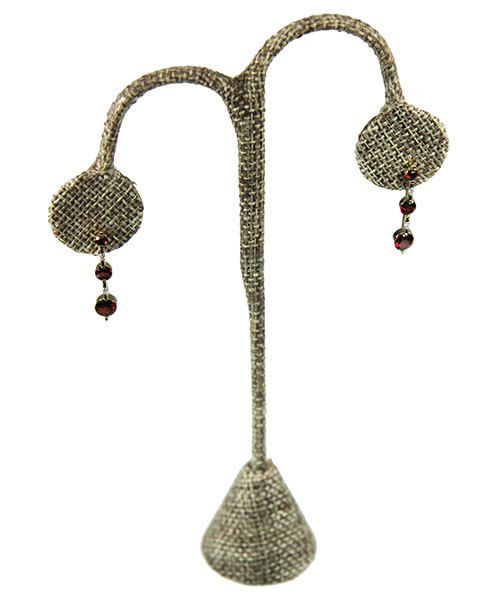 DER3249 = Burlap Earring Display 6-1/4'' high  (Pkg of 3)