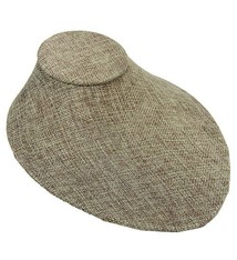 DCH3711 = Burlap Low Necklace Bust 7'' wide x 3-1/2'' high