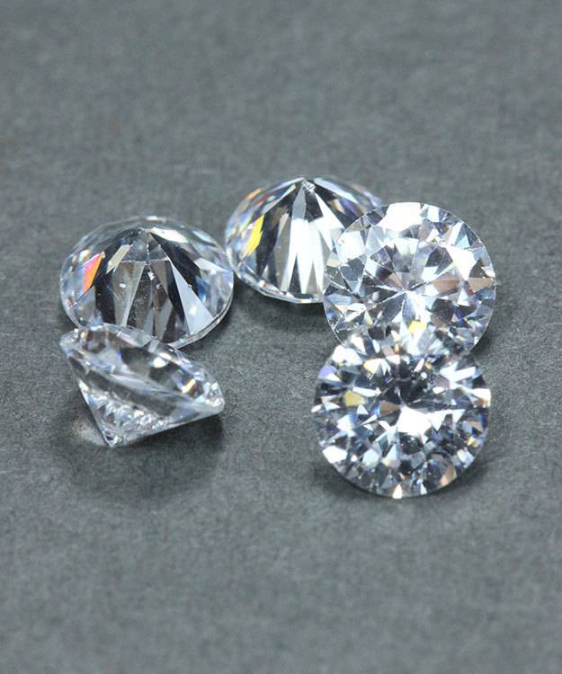 CZRD6.5 = Cubic Zirconia Round 6.5mm "AAA quality" (Pkg of 2)